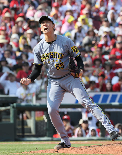 湯浅京己、19球でピンチ脱出！阪神勝利貢献