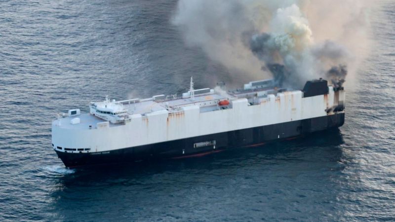 22 Rescued After Car Carrier Fire In North Pacific