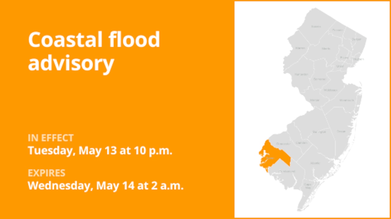 Salem County Coastal Flood Advisory: Tuesday & Wednesday