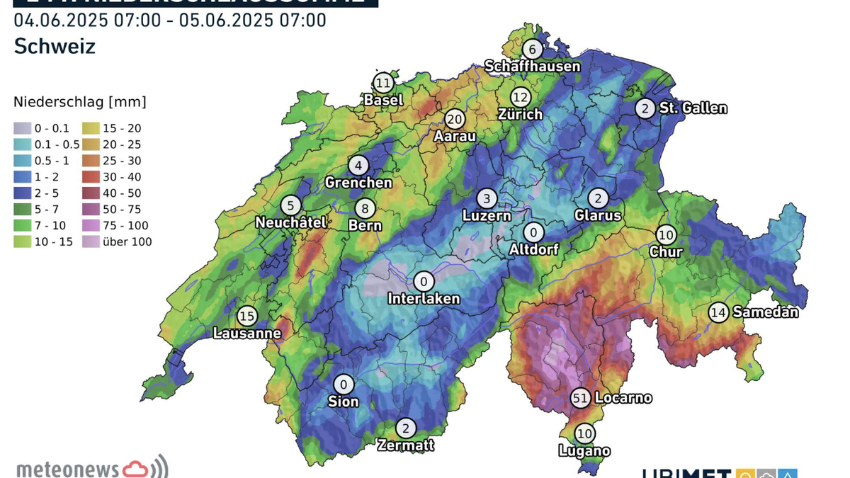 Schweiz Mittwoch: Unwetter Wüten, Schäden Im Überblick